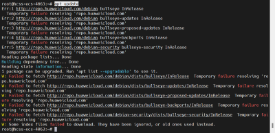 Linux云服务器apt update失败，无法PING通外网。